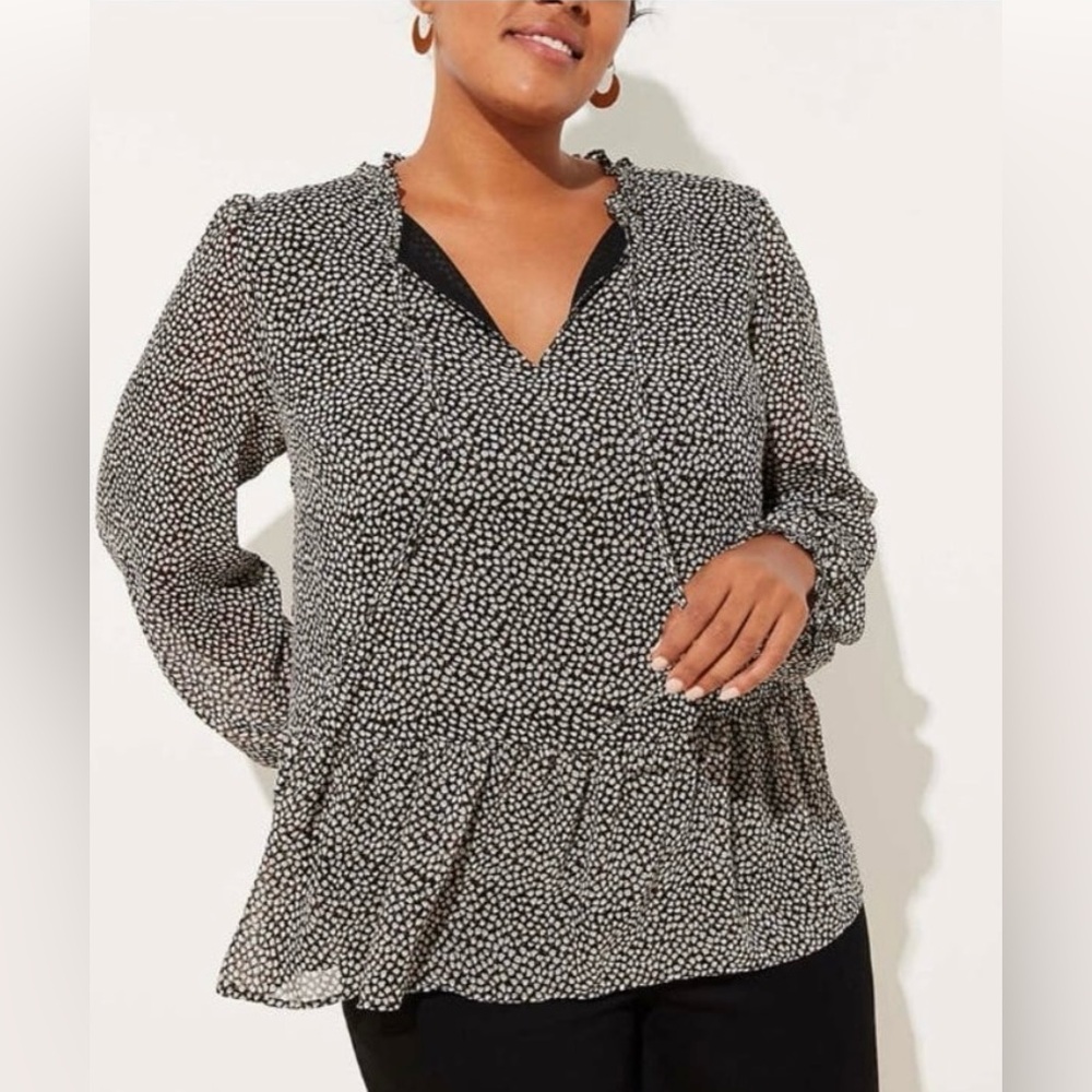 LOFT Peplum Tulip Blouse